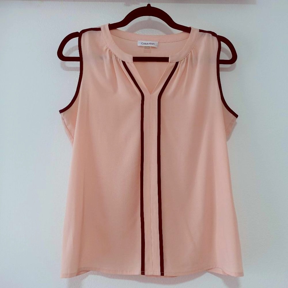 CALVIN KLEIN Sleeveless Light Pink Top US Size XS
